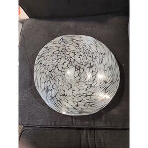 Alicja Clear & White Speckled Glass Decorative Tray Poland